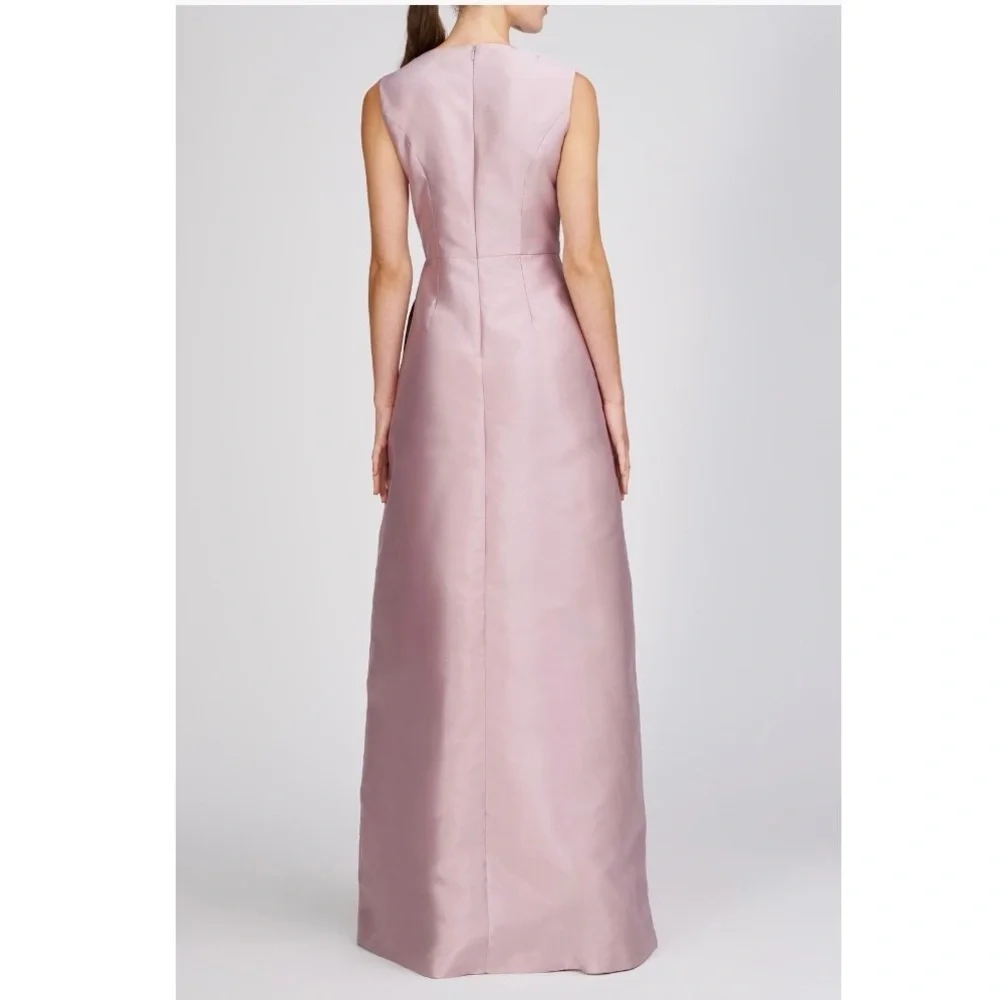 NEW, Kay Unger Aurelia Floral Sleeveless V-Neck Taffeta Gown Size 4 w/ Pockets - Picture 3 of 13
